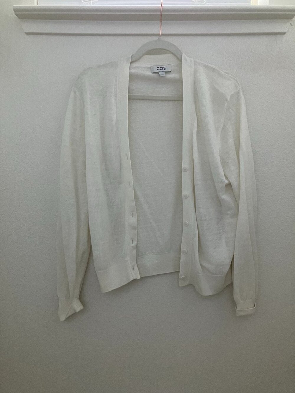 COS White Linen Cardigan